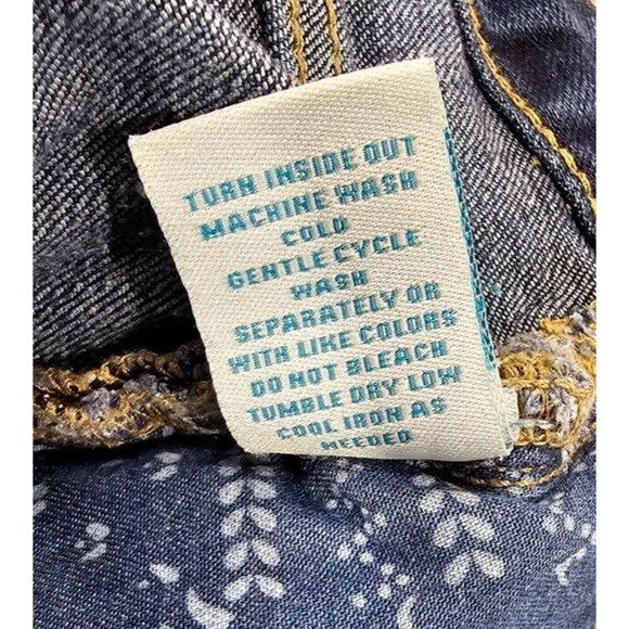 Sundance Womens Primrose Denim Jeans Straight Fit Blue Boyfriend Boho 29 x 28.5 - Picture 11 of 15